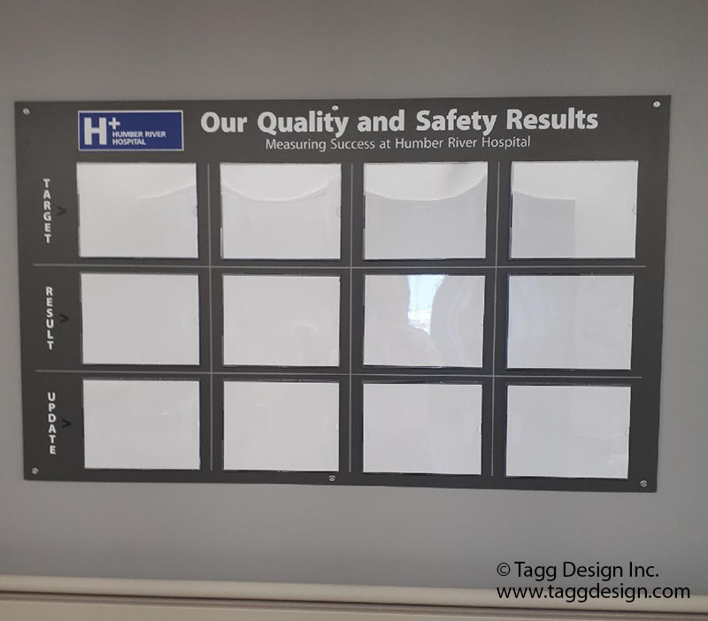 Hospital Quality and Safety Results Board by Tagg Design Inc. for Humber River Hospital