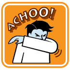 sneeze in sleeve symbol