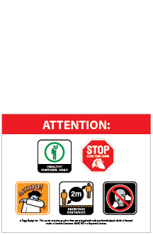 covid attention small sign