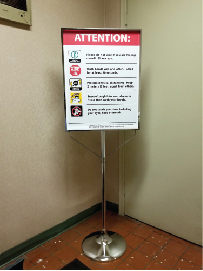 covid stanchion signage cfs-2228