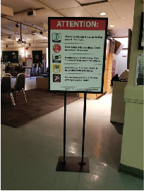 covid stanchion signage cst-022-b