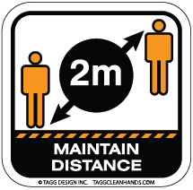 covid floor marker sign